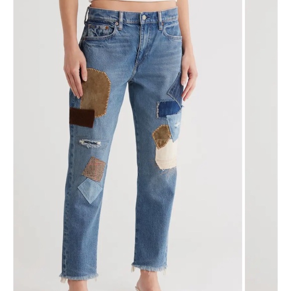 Polo Ralph Lauren Denim - RALPH LAUREN PATCHWORK BOHEMIAN BOYFRIEND JEANS SIZE 32